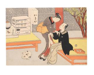 Suzuki Harunobu - the waitress Osen of the Kagiya Teahouse