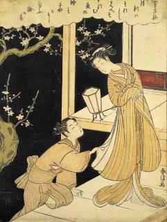 Suzuki Harunobu - Yamiyo no ume (Plum blossoms on a dark night)