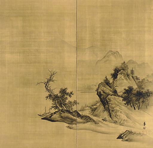 Suzuki Kason - Ox herder returning to fishing village