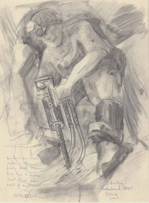 Sven Berlin - Miner At Work, Geevor