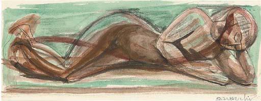 Sven Berlin - Reclining nude