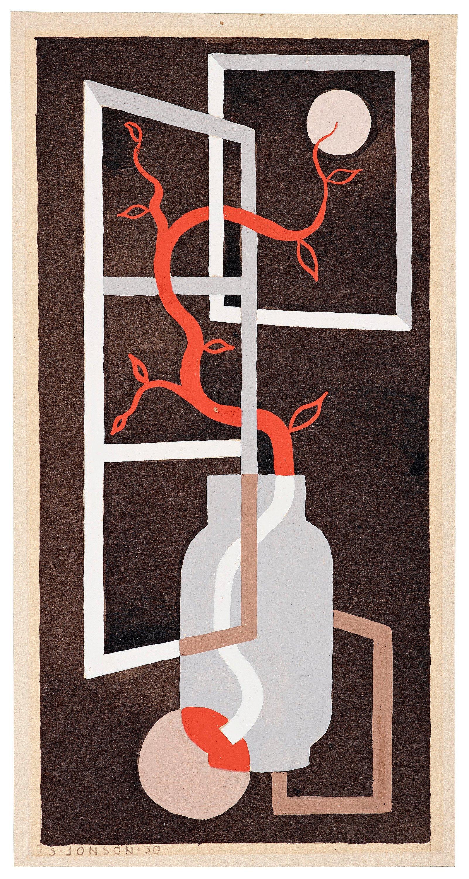 Sven Jonson - Composition with vase in window