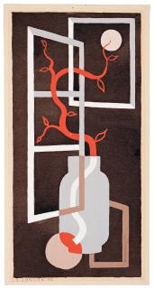 Sven Jonson - Composition with vase in window