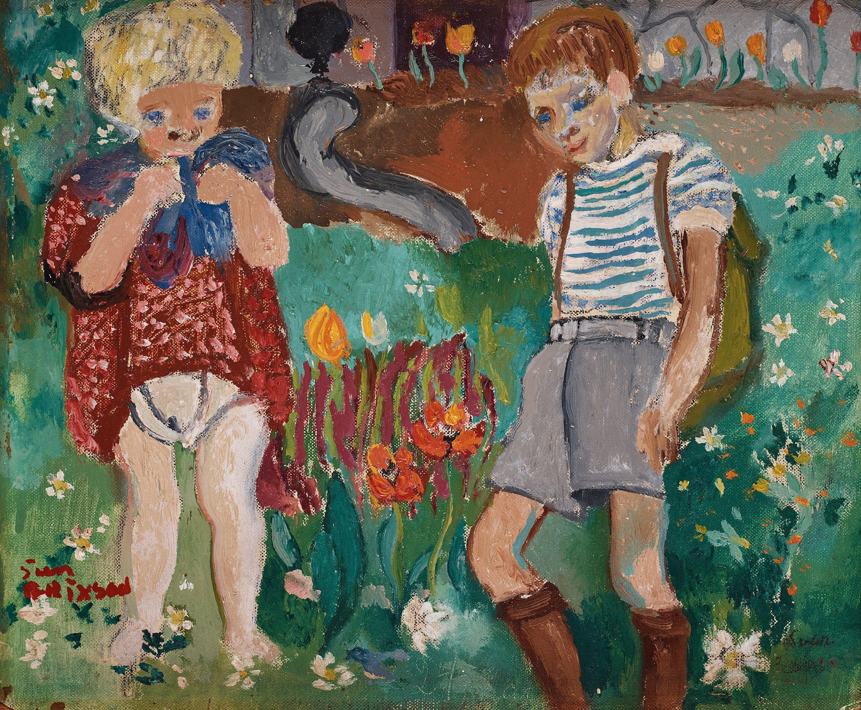 Sven X:et Erixson - Sverre and Irma in the garden.