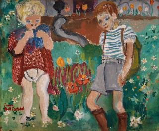 Sven X:et Erixson - Sverre and Irma in the garden.