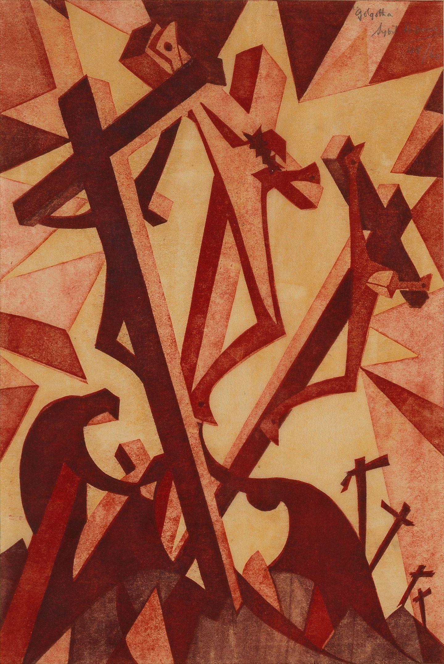 Sybil Andrews CPE - Golgotha, 1931