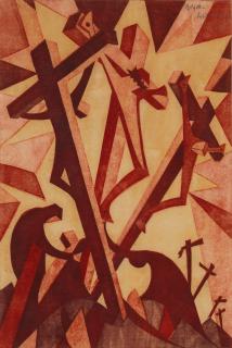 Sybil Andrews CPE - Golgotha, 1931