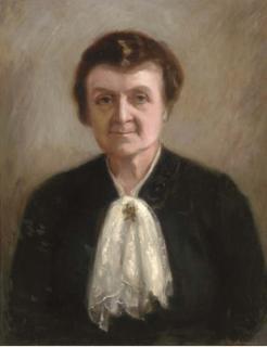 Sydney Adamson - Portrait of The Artist\'S Wife, Bust-Length, In A Black Dress