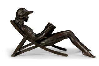 Sydney Harpley, R.A. - Girl in a Deck Chair