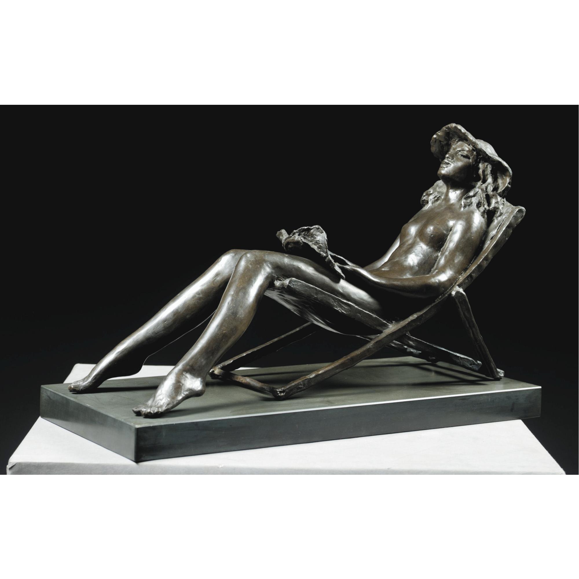 Sydney Harpley, R.A. - Girl In A Deckchair