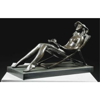 Sydney Harpley, R.A. - Girl In A Deckchair