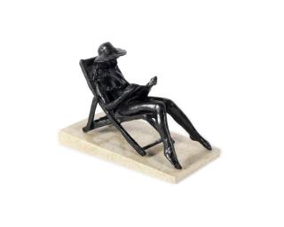 Sydney Harpley R.A. - Girl Reading in a Deckchair