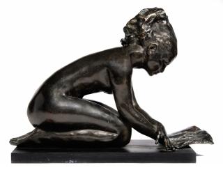 Sydney Harpley - Seated nude reading