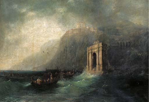 Sydney Herbert - The Emperor Tiberius approaching Capri
