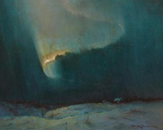 Sydney Laurence - Aurora Borealis, Juneau