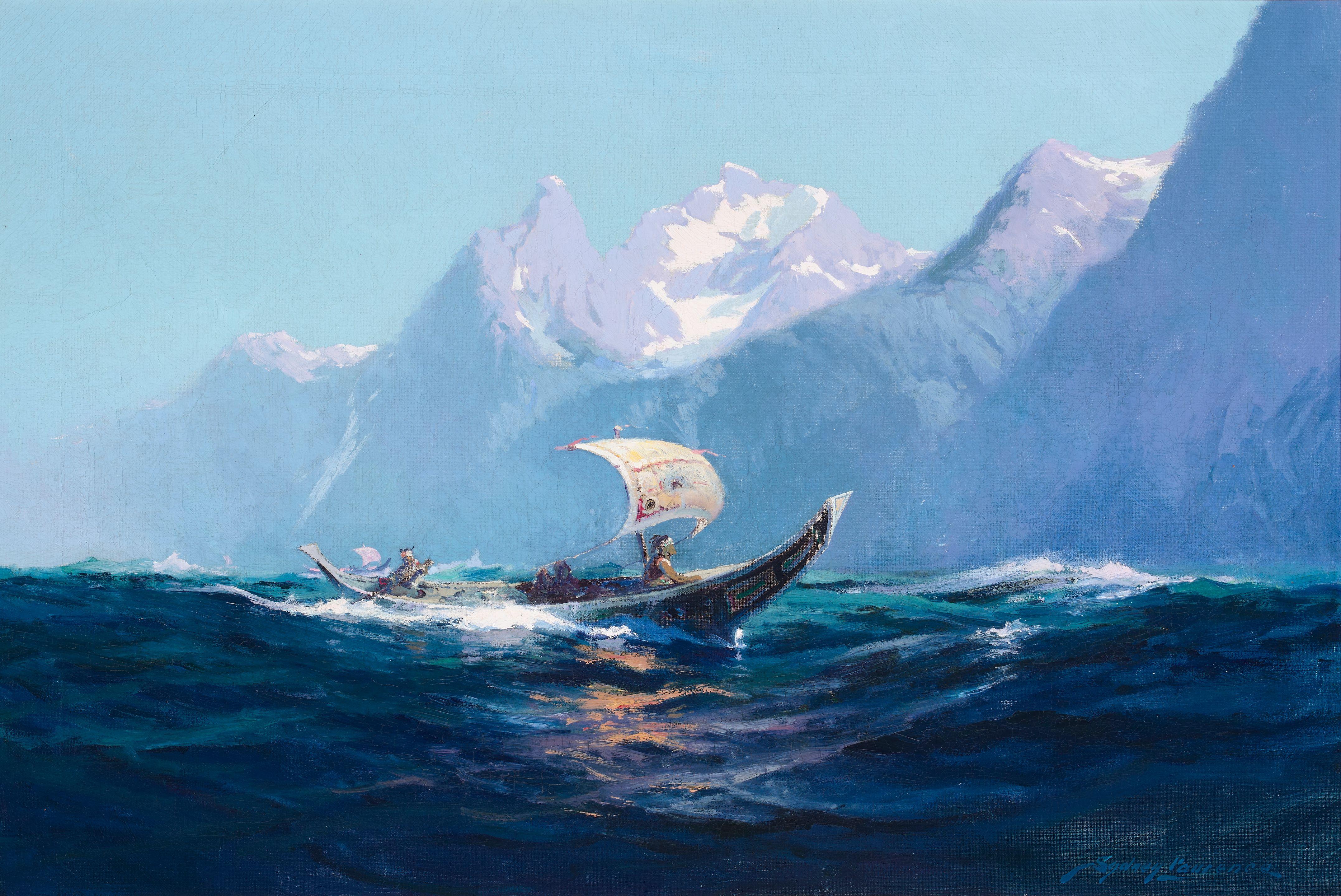 Sydney Laurence - Chilkat Canoes in an Alaskan Landscape