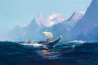 Sydney Laurence - Chilkat Canoes in an Alaskan Landscape