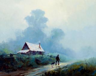 Sydney Laurence - Rainy Day 24 x 30 in. framed 29 x 34 1/2 in.