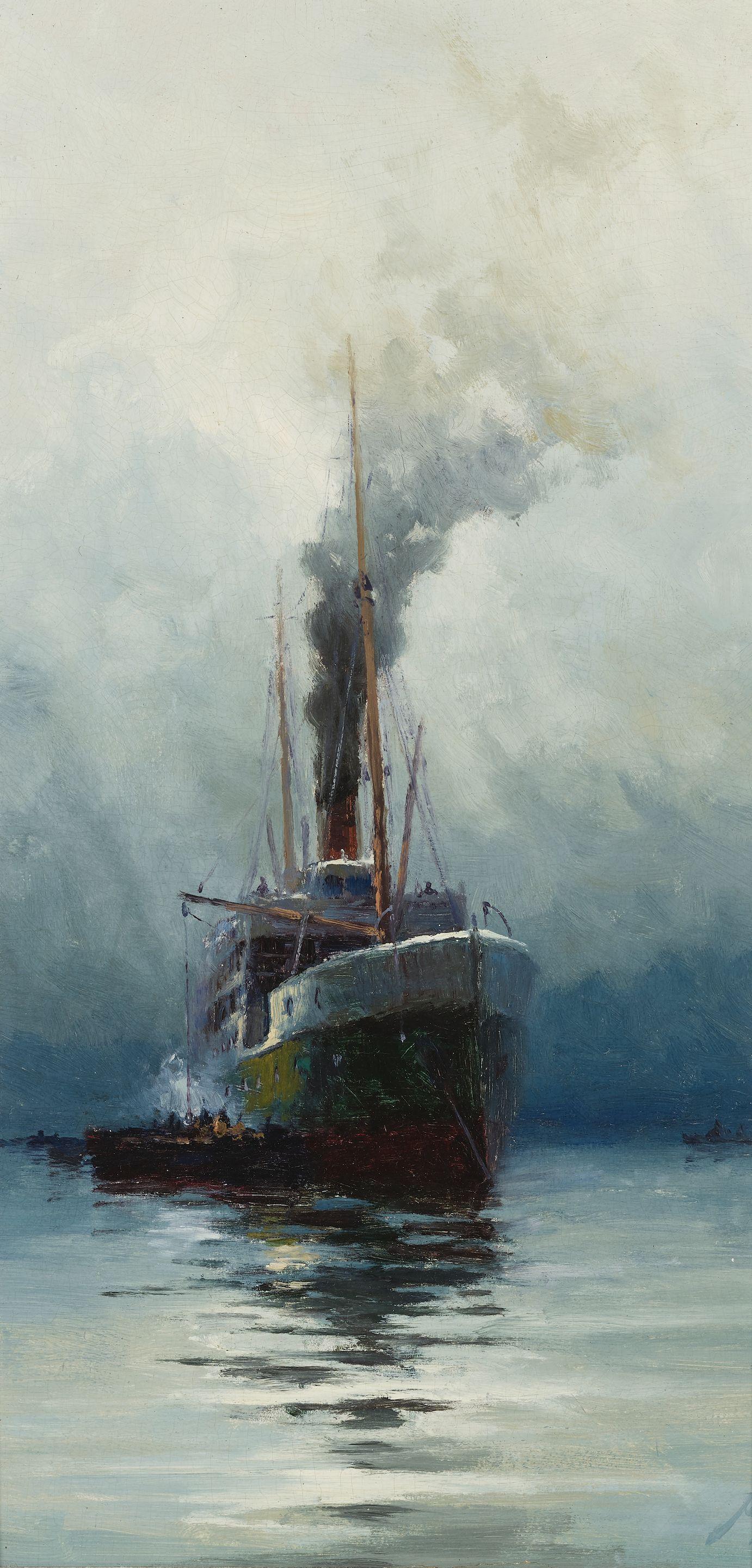 Sydney Laurence - Ship At Full Steam