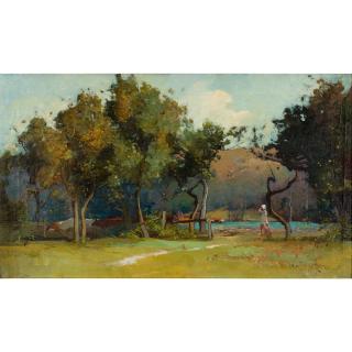 Sydney Long - Australian the Milkmaid