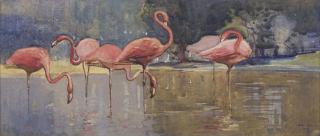 Sydney Long - Flamingoes