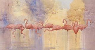 Sydney Long - Flamingoes