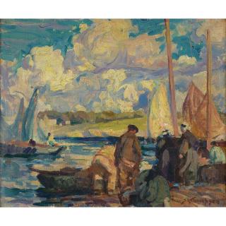 Sydney Lough Thompson - New Zealander Dutch Seascape