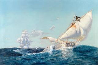 Sydney Mortimer Laurence - Pirate ship on the run