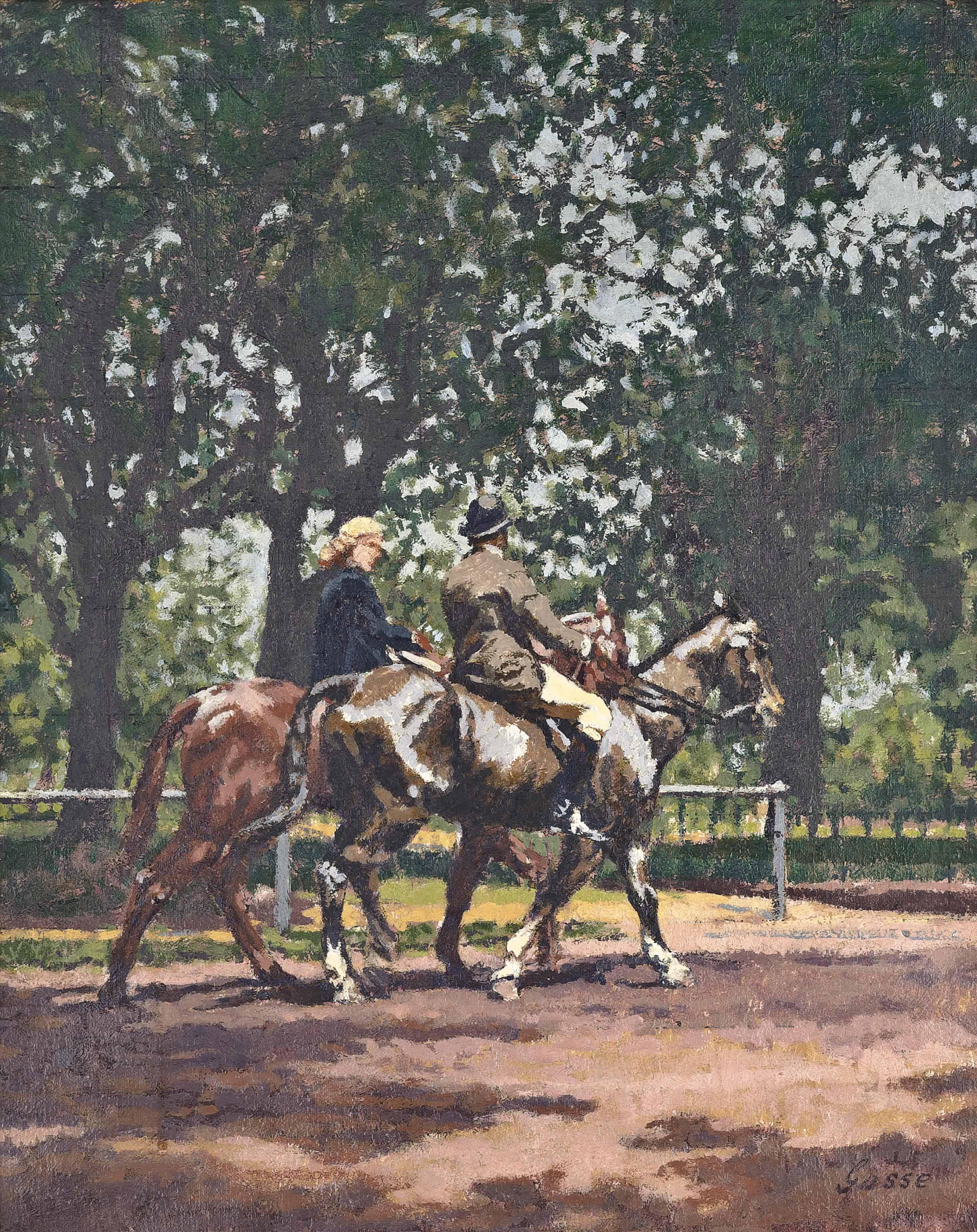 Sylvia Gosse, R.B.A. - Riding In The Park (Hyde Park)