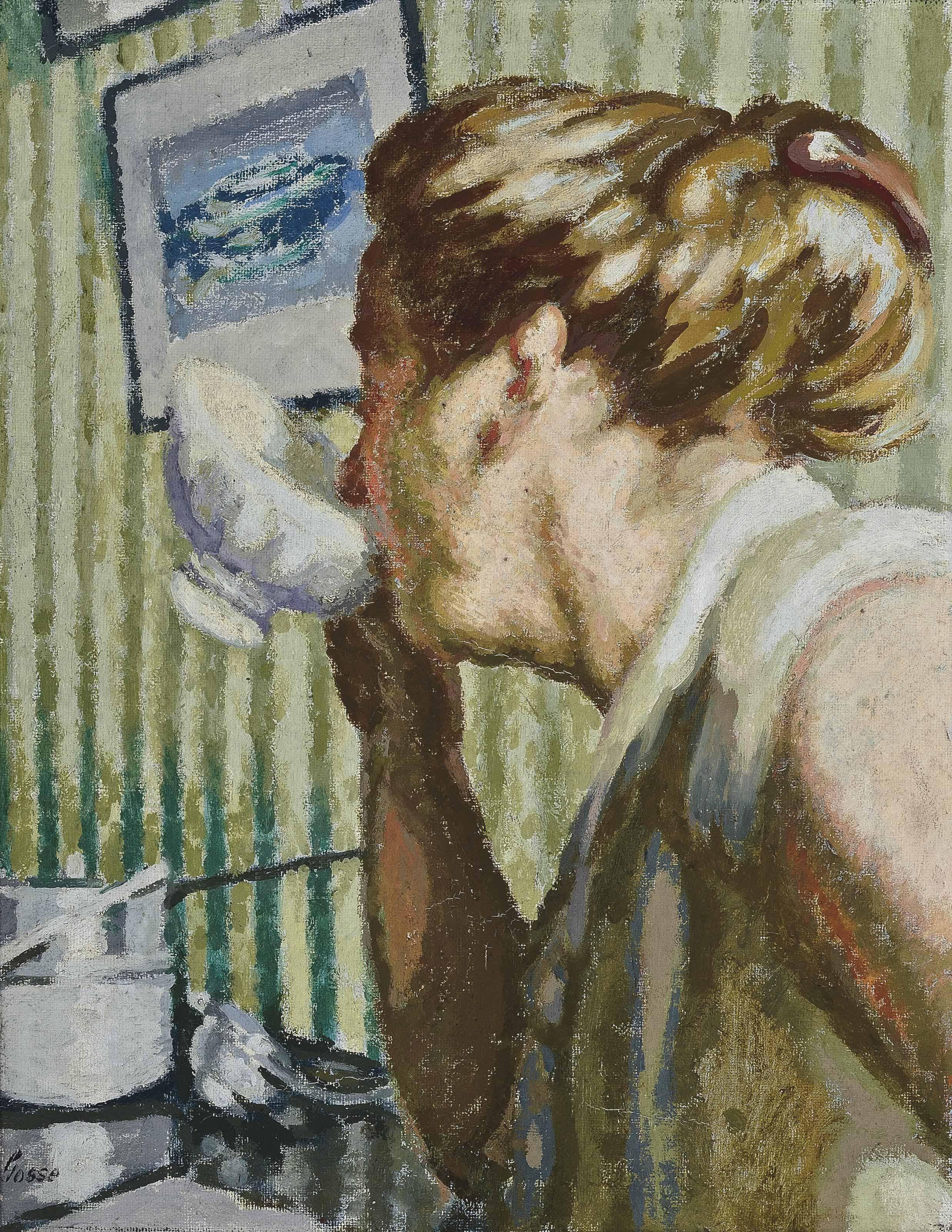 Sylvia Gosse, R.B.A. - Woman Drinking (The brimming bowl)