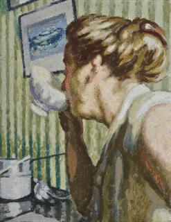 Sylvia Gosse, R.B.A. - Woman Drinking (The brimming bowl)