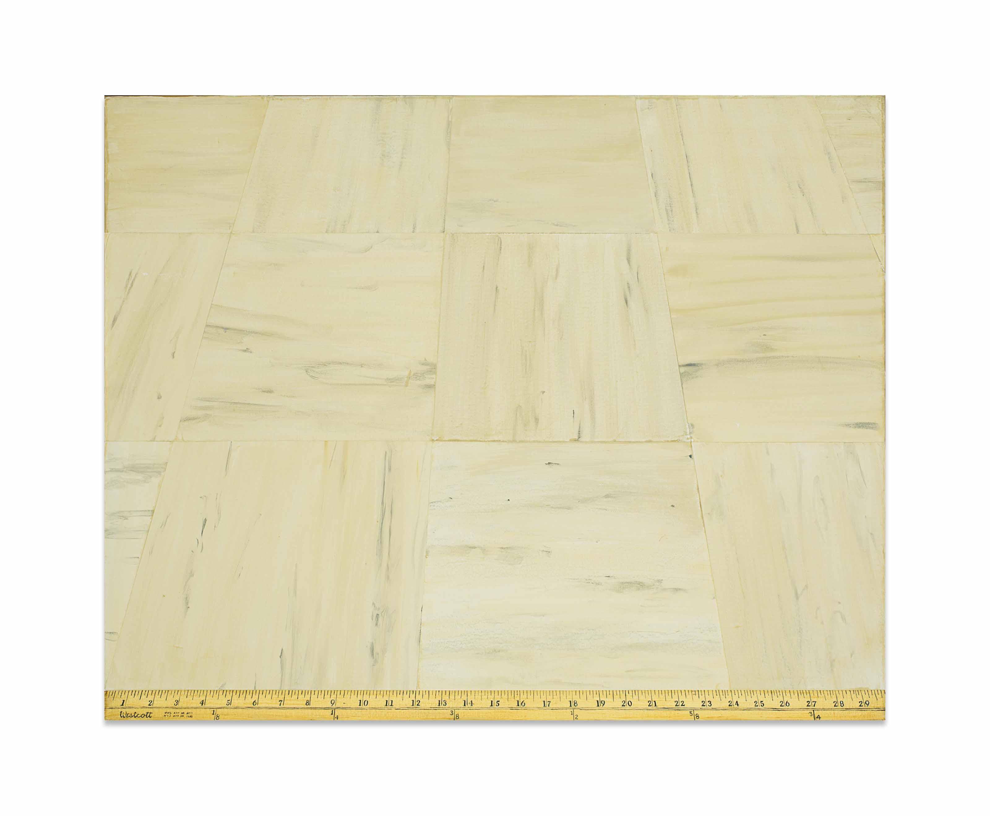 Sylvia Plimack Mangold - Golden Rule on Light Floor