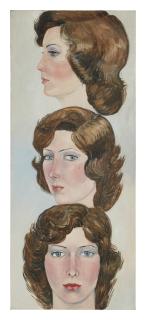 Sylvia Sleigh - Triple Portrait Of Phyllis Derfner, 1974