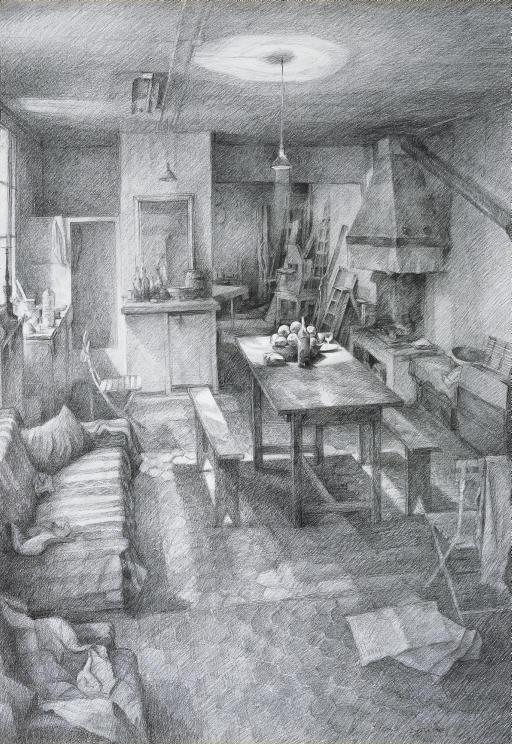 Szeto Lap - Interior with Chimney