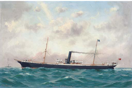 T.G. Purvis - The British steamer Queen Wilhelmina at sea