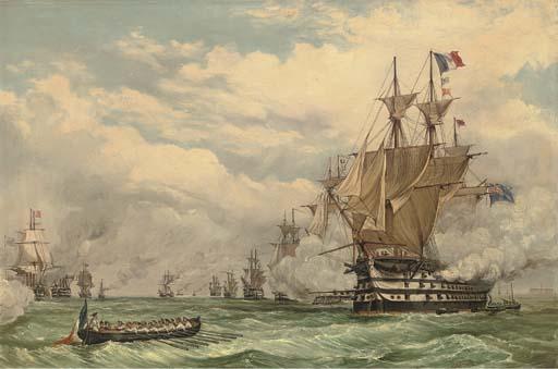 T. Watson - The Baltic Fleet Lying In Spithead Prior To Departure