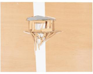 Tadashi Kawamata - Tree hut in Gallery, Plan N°5