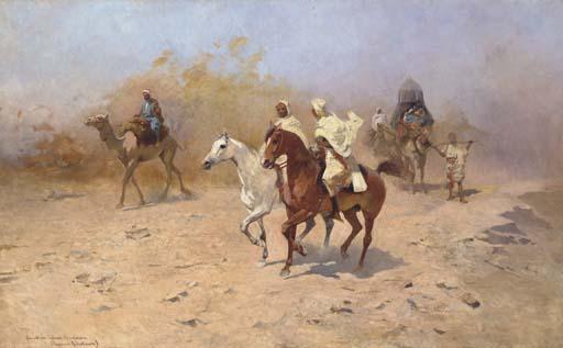 Tadeusz Ajdukiewicz - An Arab Caravan in the Desert