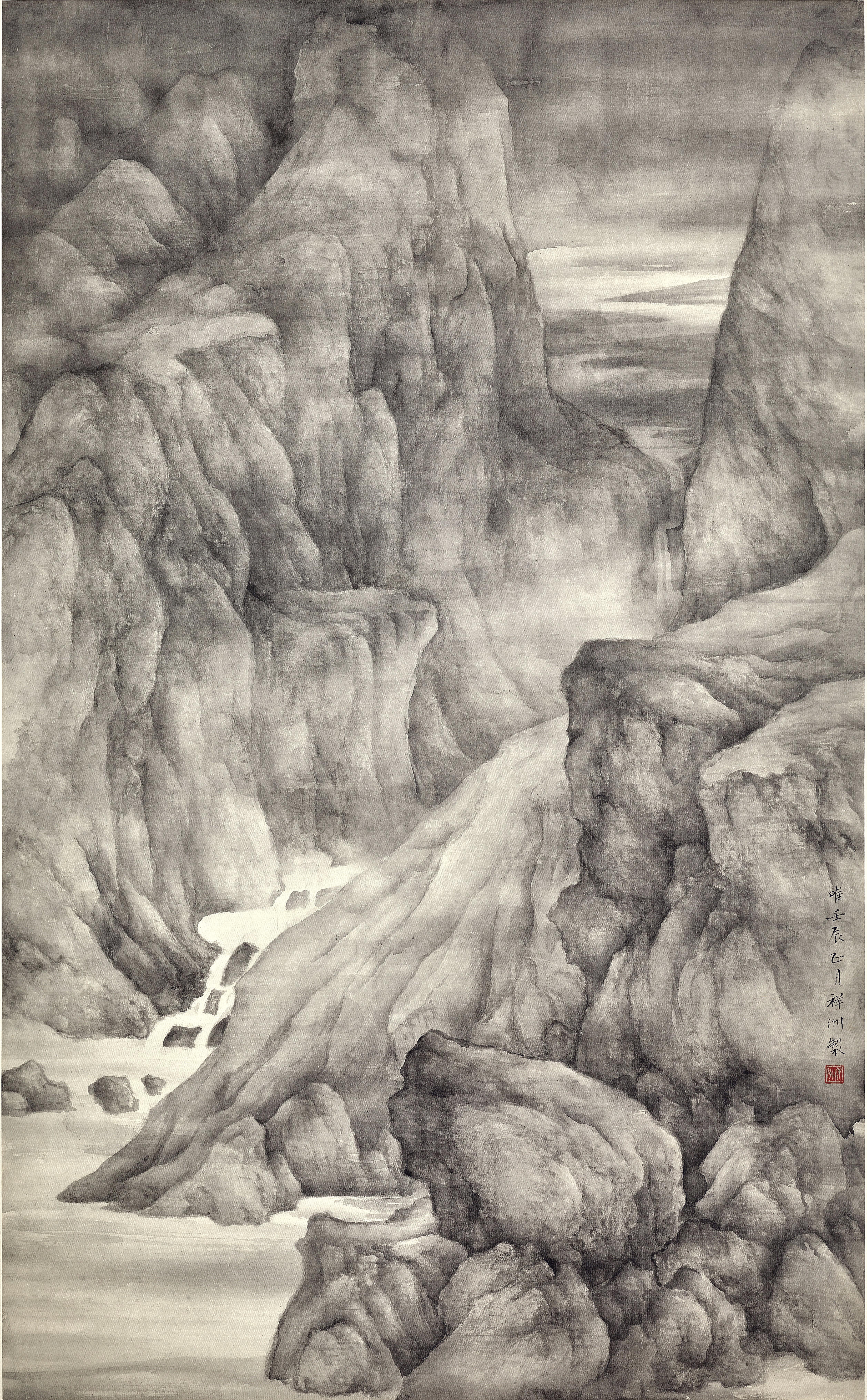 Tai Xiangzhou - Stream Amidst Lofty Mountains