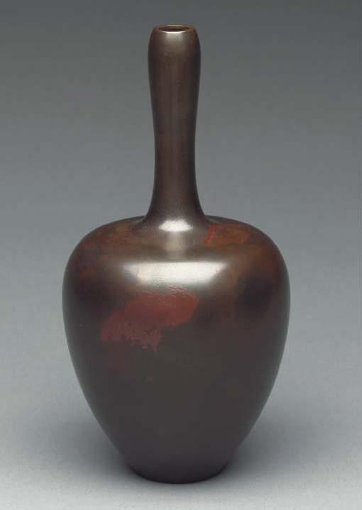 Takamura Toyochika - A Crane-Neck Flower Vase