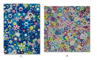 Takashi Murakami - A: An Homage To Ikb 1957 D; B: Shangri-La Shangri-La Shangri-La (Two Works)