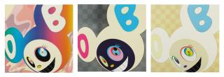 Takashi Murakami - And Then Rainbow; And Then Ichimatsu Pattern; And And Then Platinum