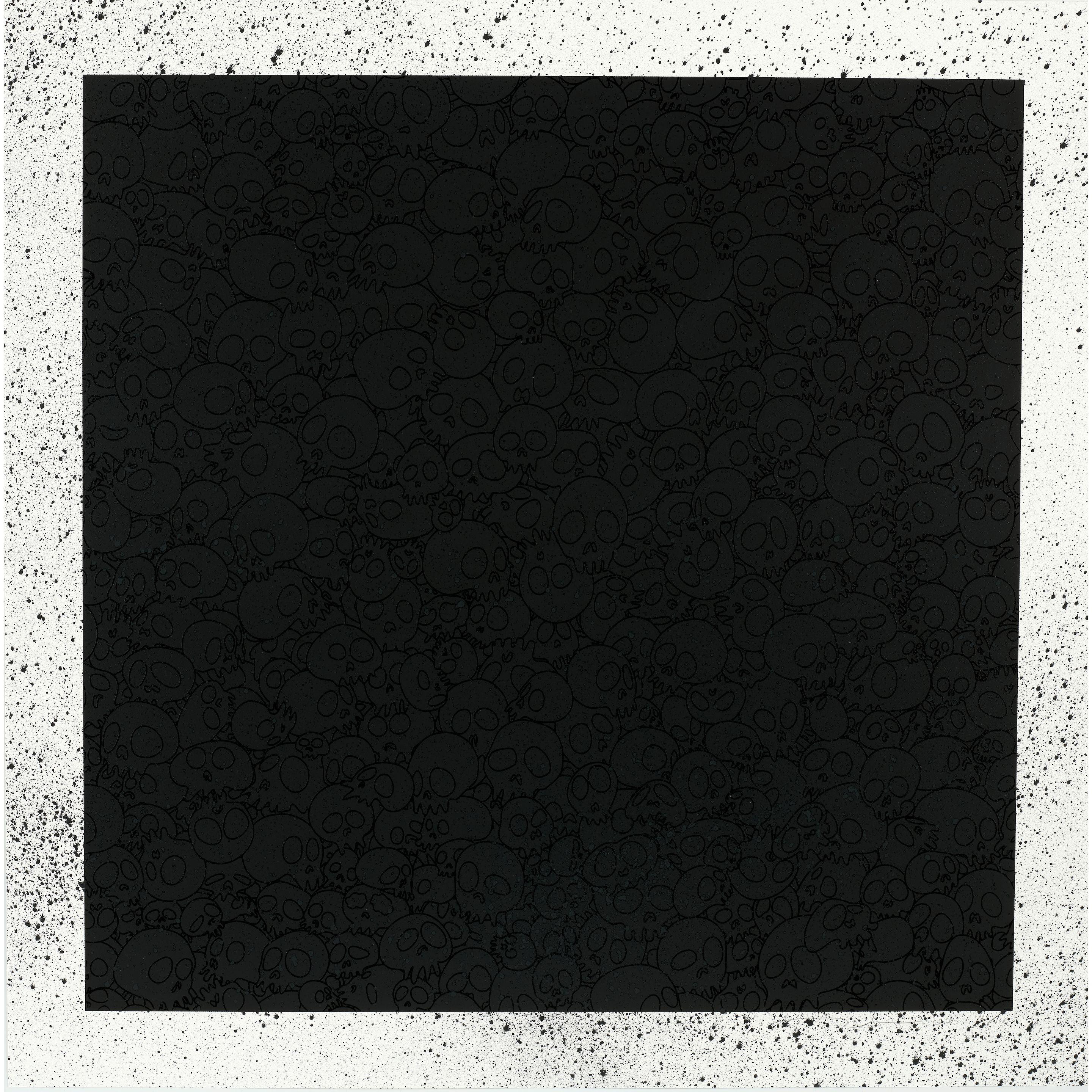 Takashi Murakami - Black Skulls Square, from Black Lives Matter