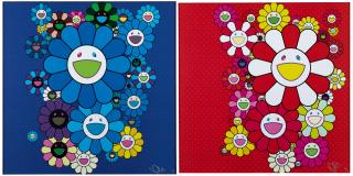 Takashi Murakami - Blue Velvet; And Rose Velvet (2 Works) 