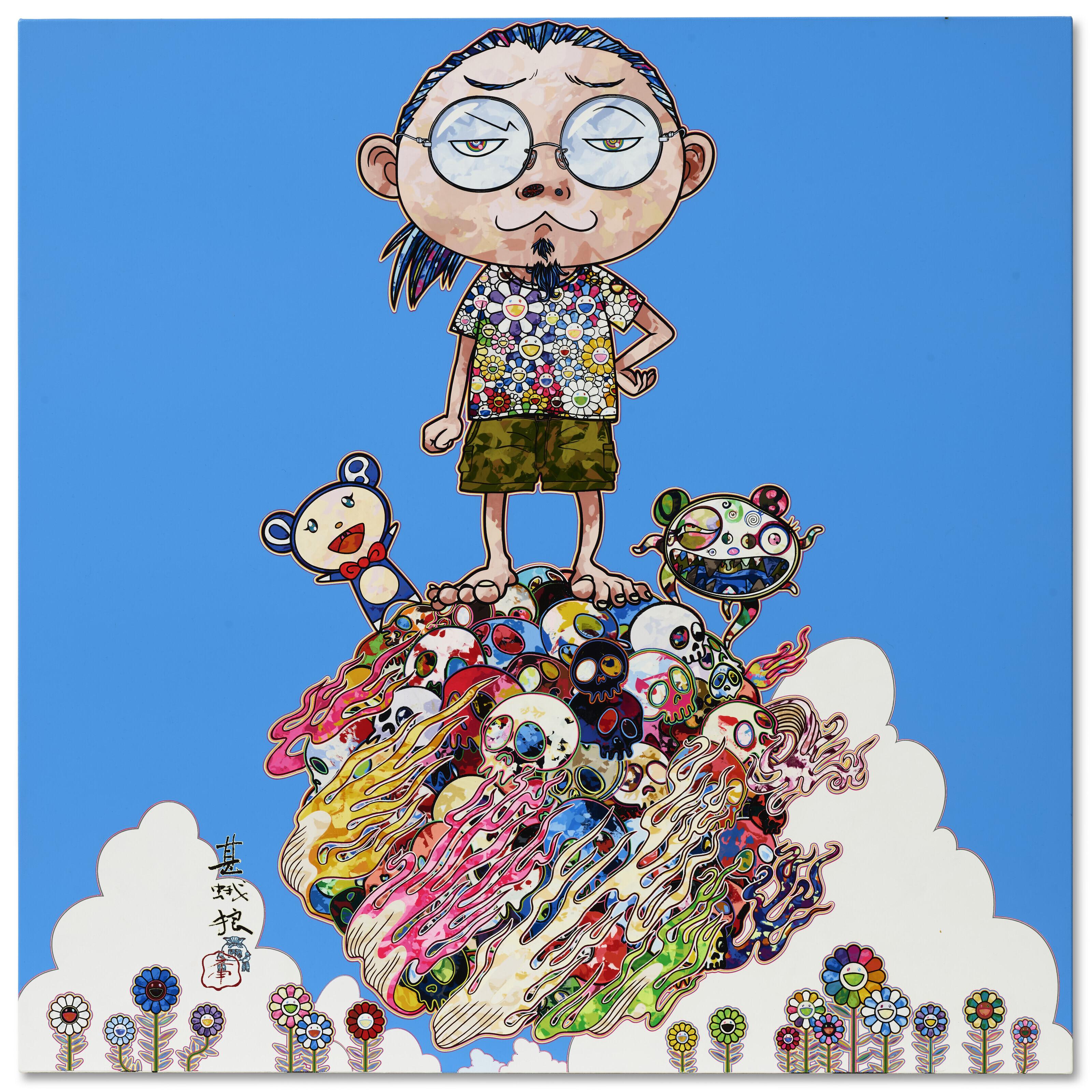 Takashi Murakami - DOB & Me: Beneath a Cerulean Sky, With Death and Flowers