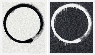 Takashi Murakami - Enso: Facing The Pitch Black Void; and Enso: A World Filled With Light