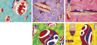 Takashi Murakami - In the Deep DOB-Yellow/Green/Pink/Acqua Blue/Purple