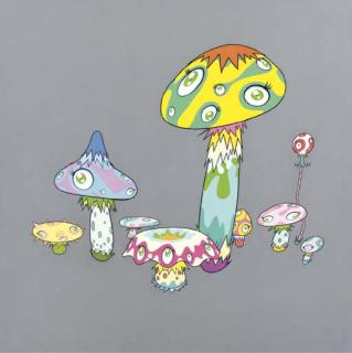 Takashi Murakami - Mushroom Painting #5
