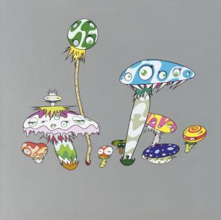 Takashi Murakami - Mushroom Painting #6
