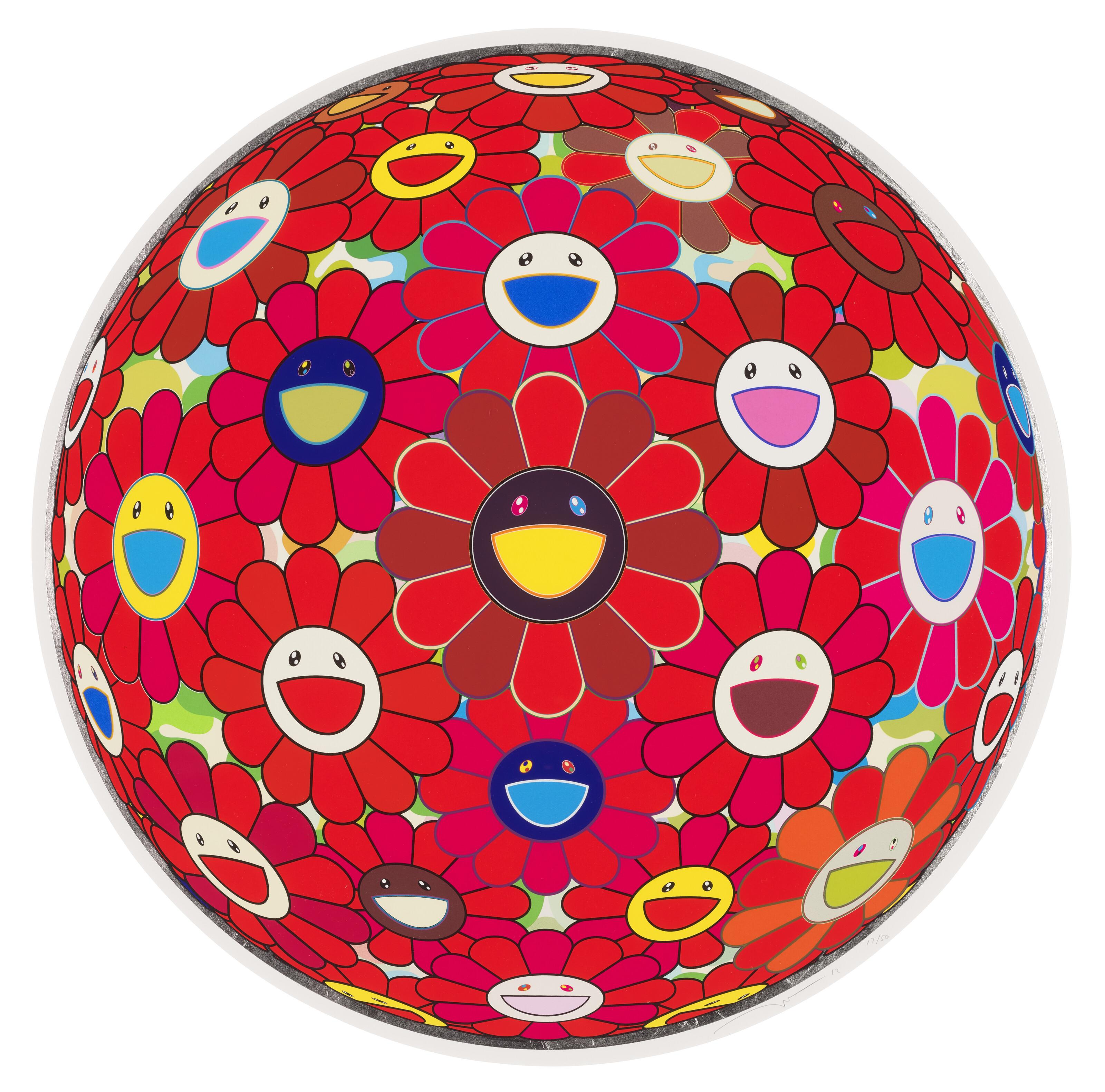 Takashi Murakami - Red Flower Ball (3-D)